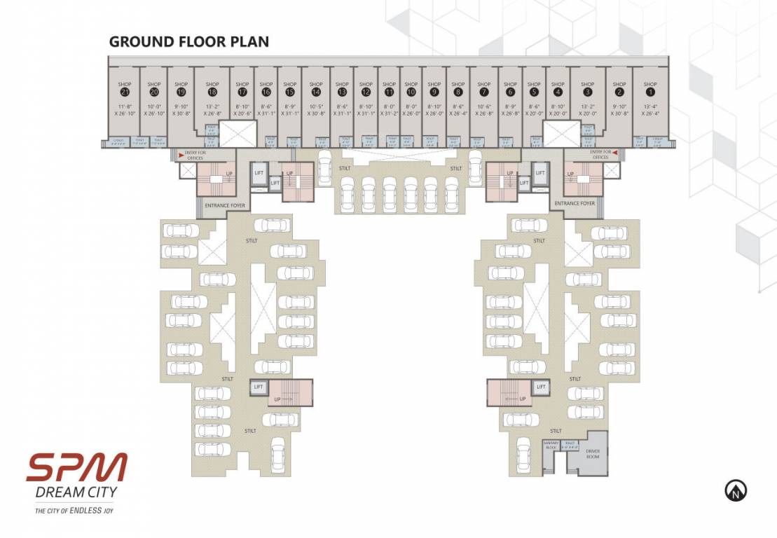  spm dream city Wing A,B Cluster Plan