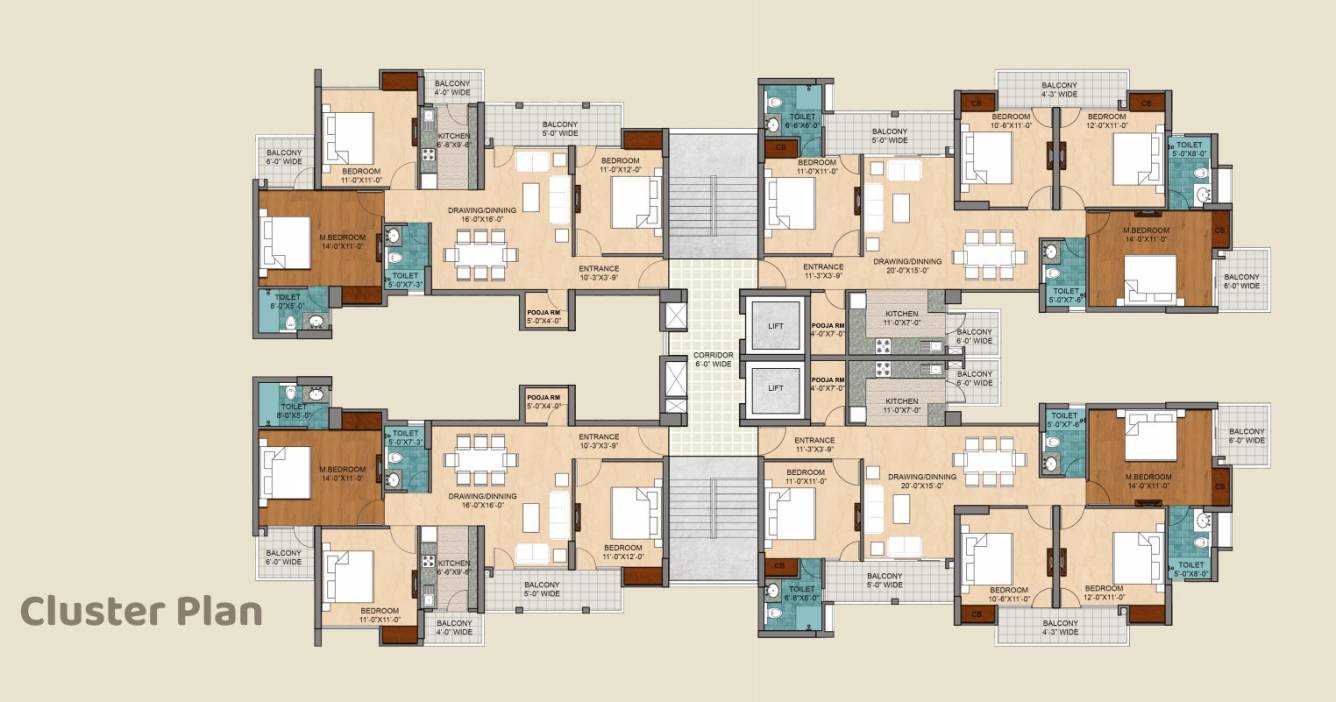 gsp divine homes Cluster Plan