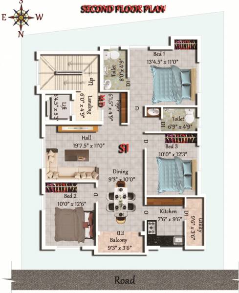  hamilton Sivarams Hamilton Cluster Plan for 2nd Floor
