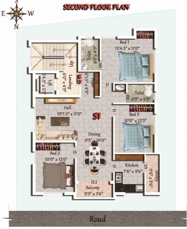 hamilton Sivarams Hamilton Cluster Plan for 2nd Floor