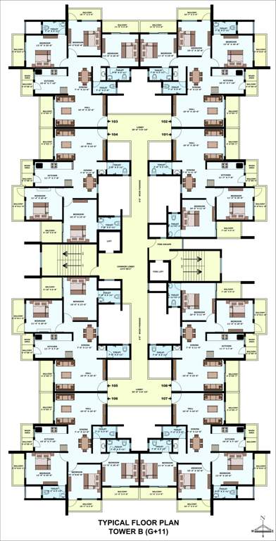  gold Tower G Gold Cluster Plan