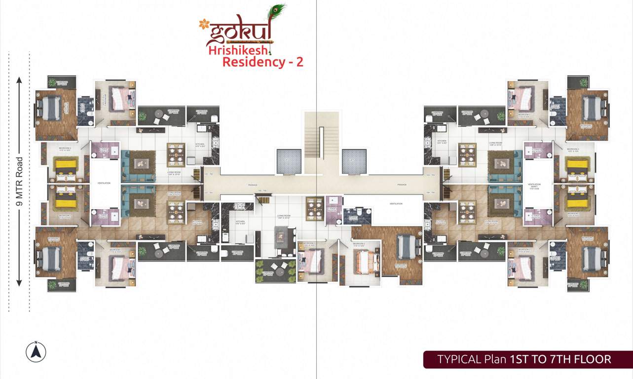  gokul hrishikesh residency wing 2 Gokul Hrishikesh Residency Wing 2 Cluster Plan