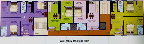 Vinayak Apartment Cluster Plan from 2nd, 4rth And 6th Floor apartment Vinayak Apartment Cluster Plan from 2nd, 4rth And 6th Floor