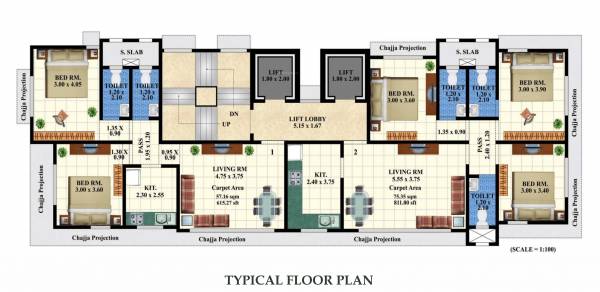  malhar-guide Malhar Guide Cluster Plan For Typical Floor