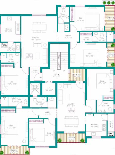  joel-flats Joel Flats Cluster Plan for 3rd Floor
