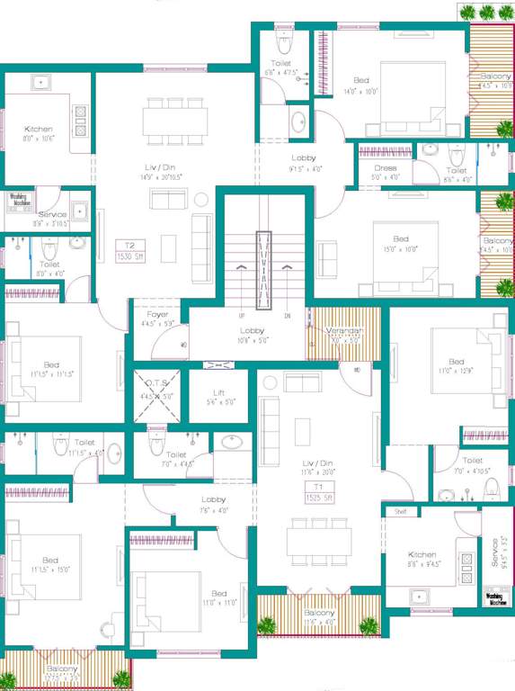  joel flats Joel Flats Cluster Plan for 3rd Floor