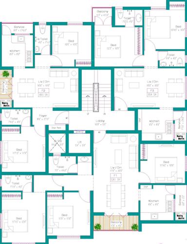  joel-flats Joel Flats Cluster Plan from 1st to 2nd Floor