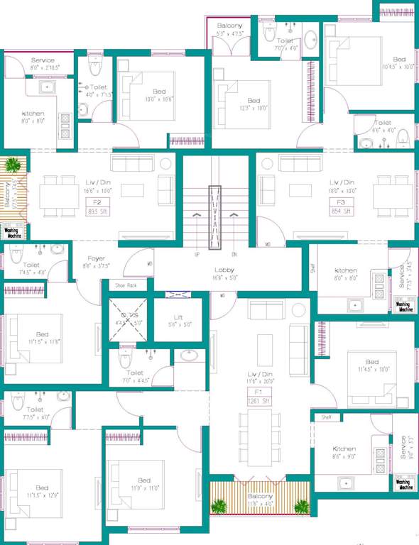  joel flats Joel Flats Cluster Plan from 1st to 2nd Floor