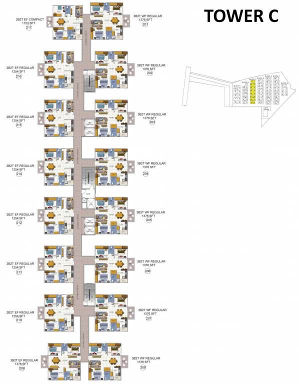 codename central park Block C Cluster Plan for 2nd Floor