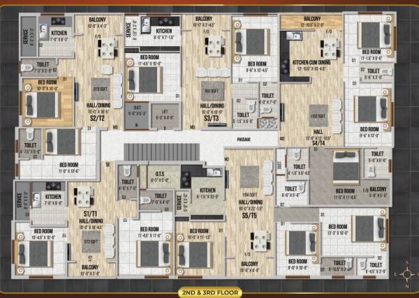  thiara-apartments Thiara Apartments Cluster Plan