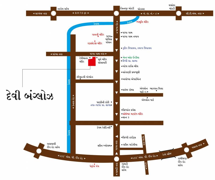  devi bunglows Location Plan