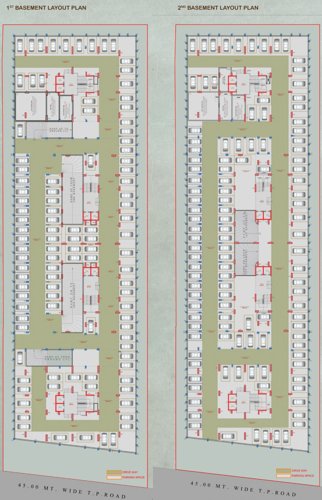  green-homes Building A, Building B, Building C, Building D Basement  Cluster Plan