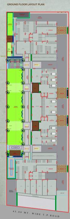 green homes Building A, Building B, Building C, Building D Cluster Plan for ground Floor