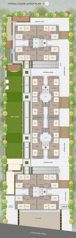 green homes Building A, Building B, Building C, Building D Cluster Plan from 1st to 14th Floor