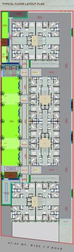  green-homes Building A, Building B, Building C, Building D Cluster Plan from 1st to 14th Floor
