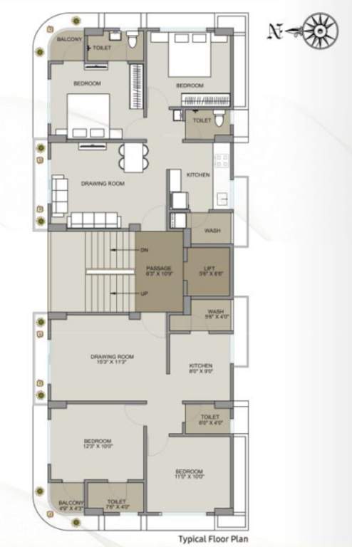  pragati residency Pragati Residency Cluster Plan from 1st to 5th Floor