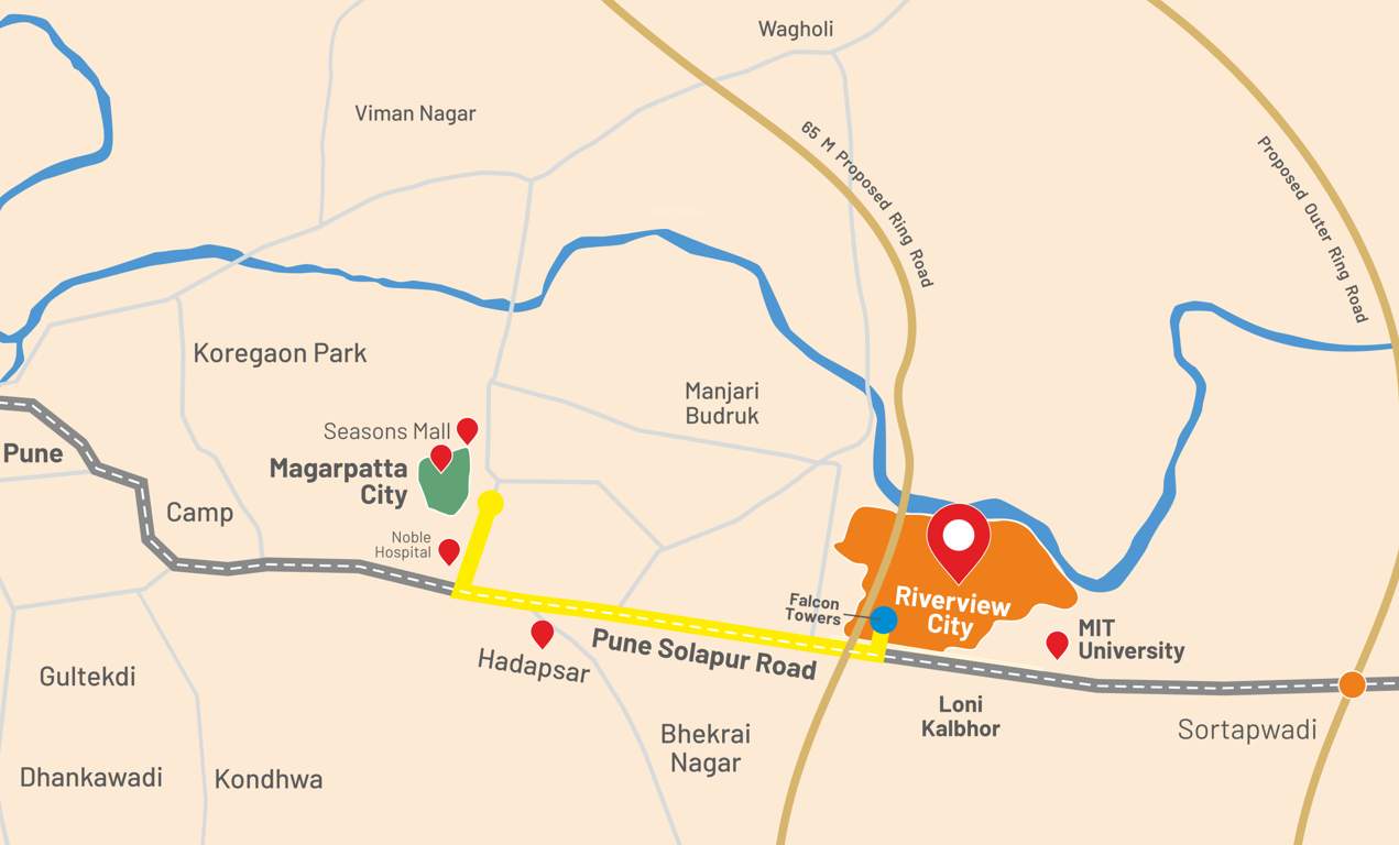  falcon towers at riverview city Location Plan