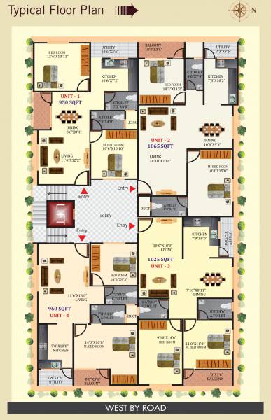  sai-aradhana Sai Aradhana Cluster Plan For Typical Floor