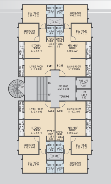 park platinum Block A Cluster Plan for 2nd Floor