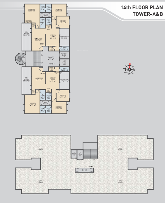 park platinum Block B Cluster Plan for 14th Floor