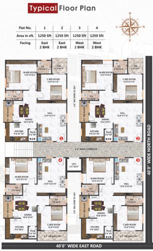  bala-anurag-residency Bala Anurag Residency Cluster Plan from 1st to 5th Floor
