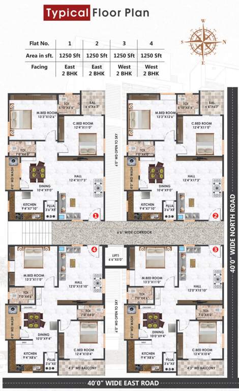  bala anurag residency Bala Anurag Residency Cluster Plan from 1st to 5th Floor