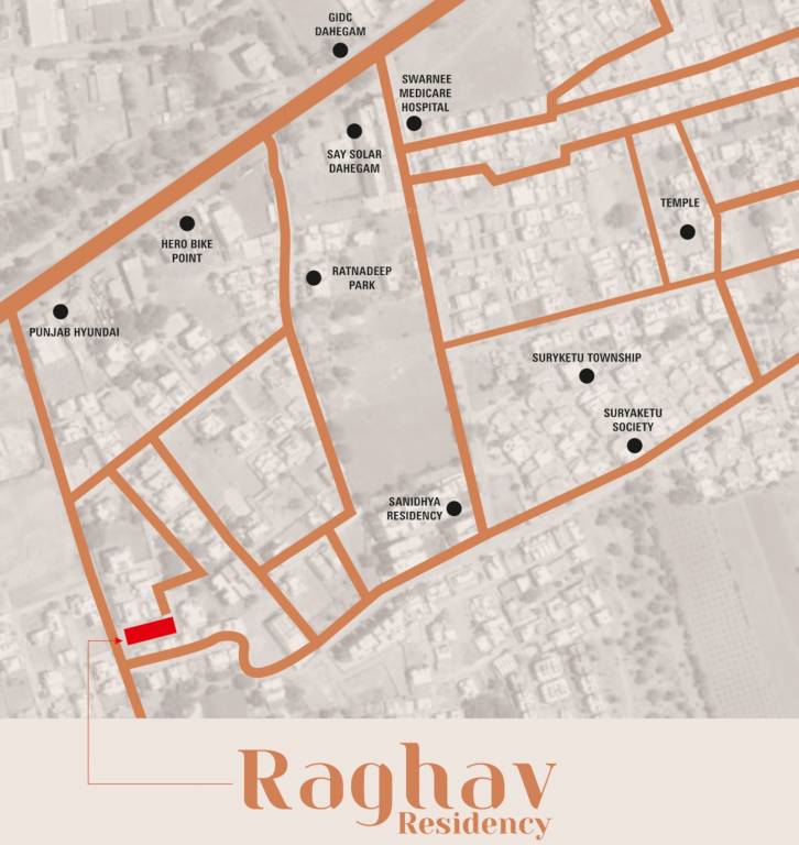 raghav residency Location Plan
