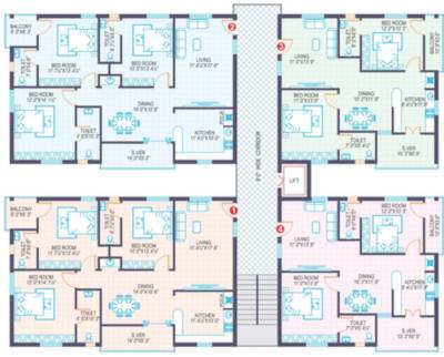  harshitha-homes Harshitha Homes Cluster Plan from 1st to 5th Floor