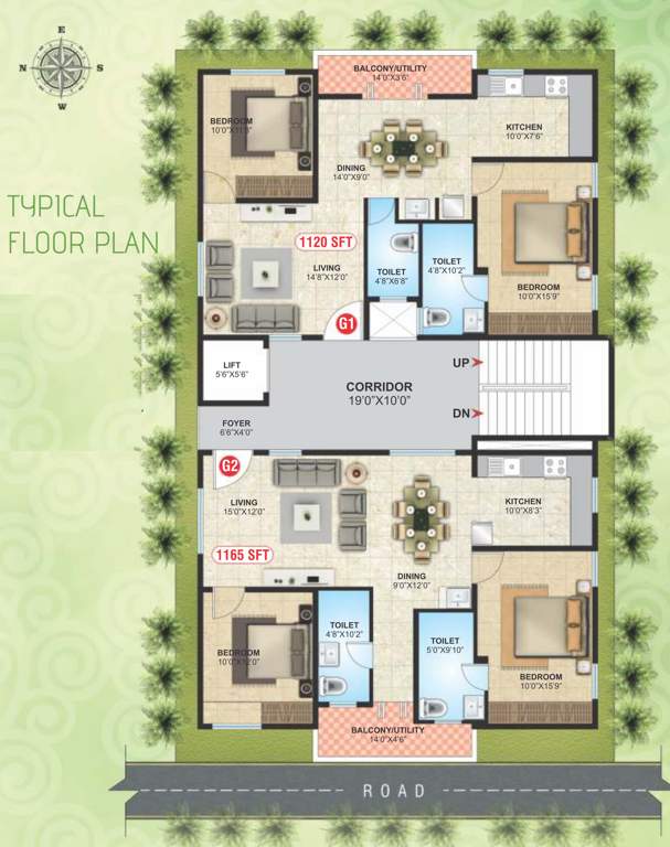  mamatha dwelling Mamatha Dwelling Cluster Plan from 1st to 4th Floor