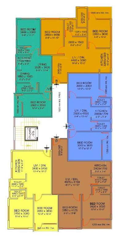  ganapati apartment Ganapati Apartment Cluster Plan For Typical Floor