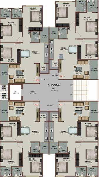  hari-aashish Block A Cluster Plan for 1st Floor