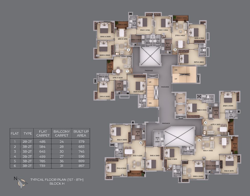  parkwoods estate phase ii Block H Typical Cluster Plan