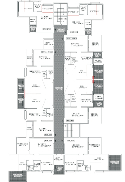  mrudula-residency A Building Cluster Plan
