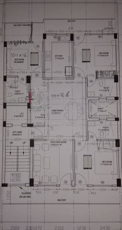  luxury floor 45 Cluster Plan For Typical