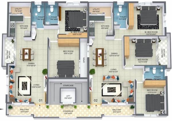  elanza Akhya Elanza Typical Cluster Plan