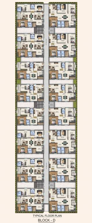  shoolin city Block D Cluster Plan For Typical Floor