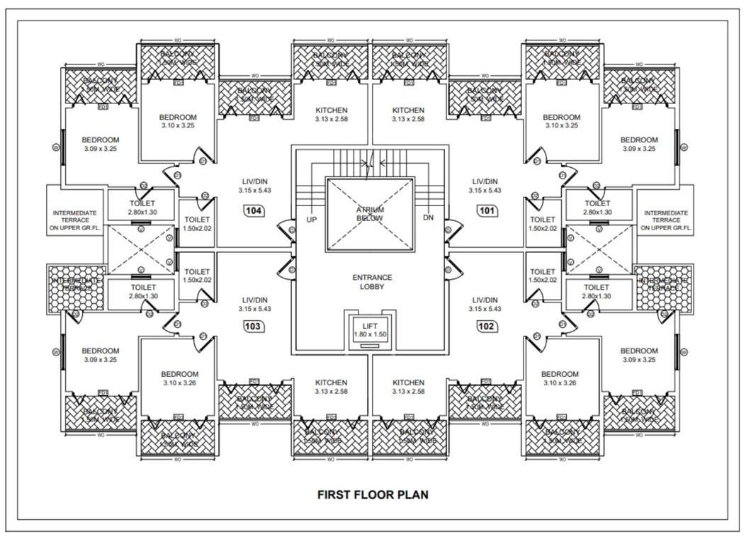  nature height residency Nature Height Residency Cluster Plan for 1st Floor