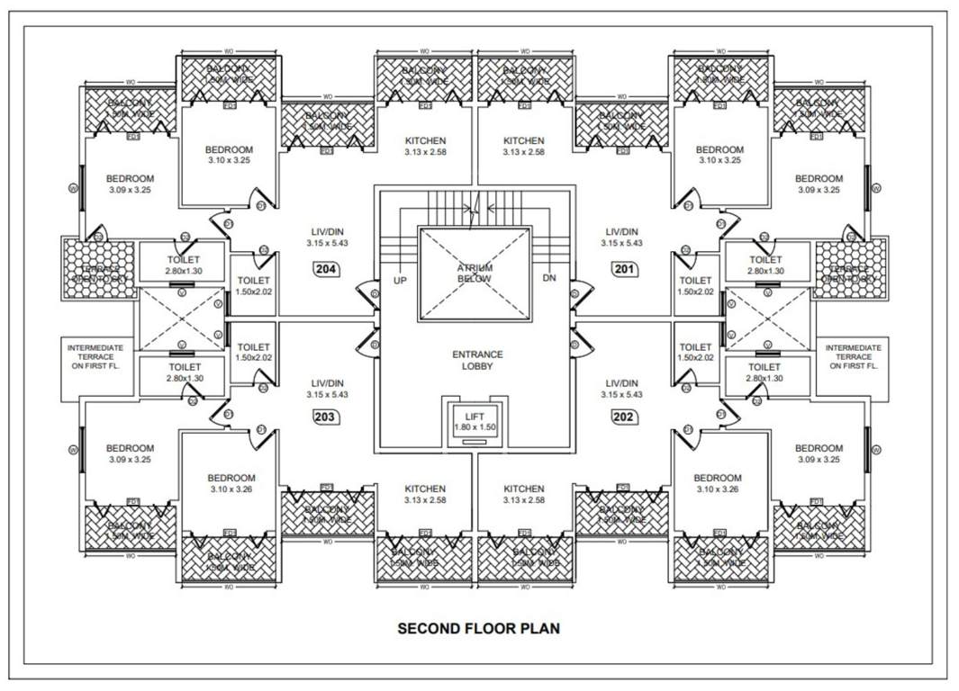 nature height residency Nature Height Residency Cluster Plan for 2nd Floor