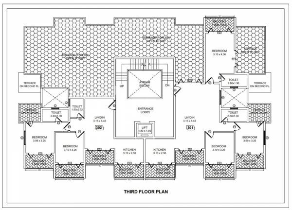  nature-height-residency Nature Height Residency Cluster Plan for 3rd Floor