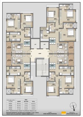  sangam Janaki Narayan Villa Cluster Plan from 15th to 16th Floor
