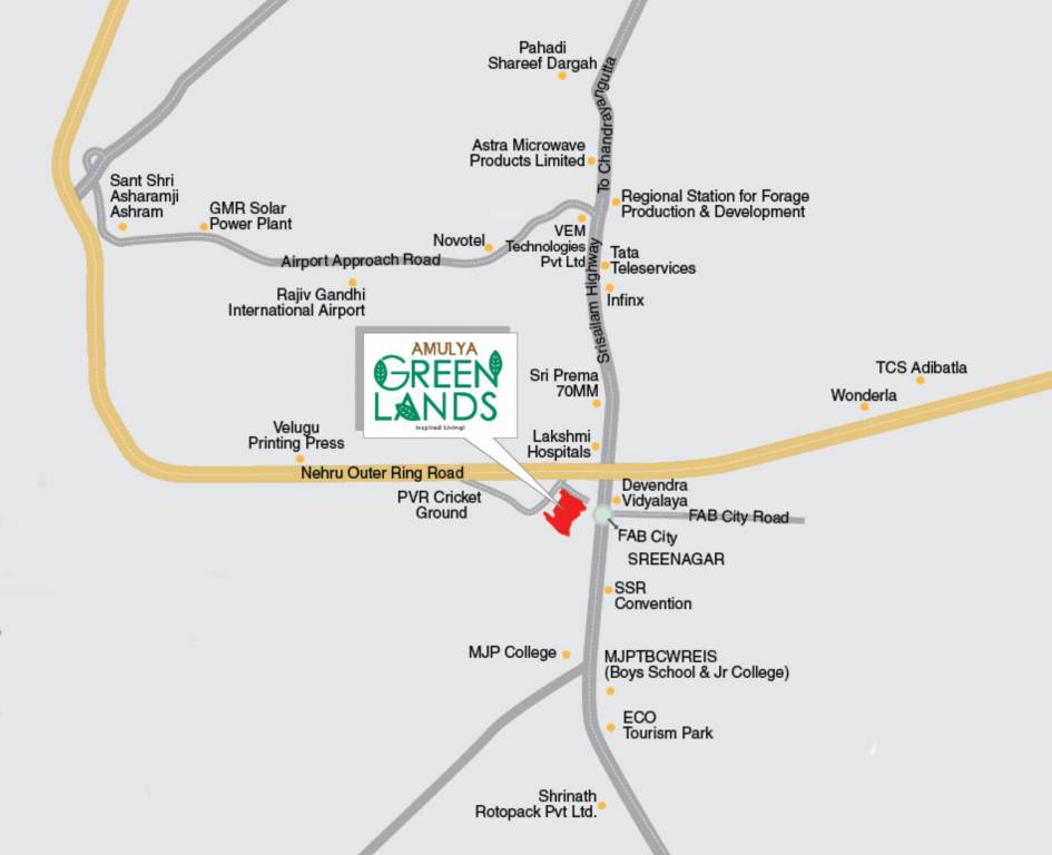  amulya greenlands Location Plan