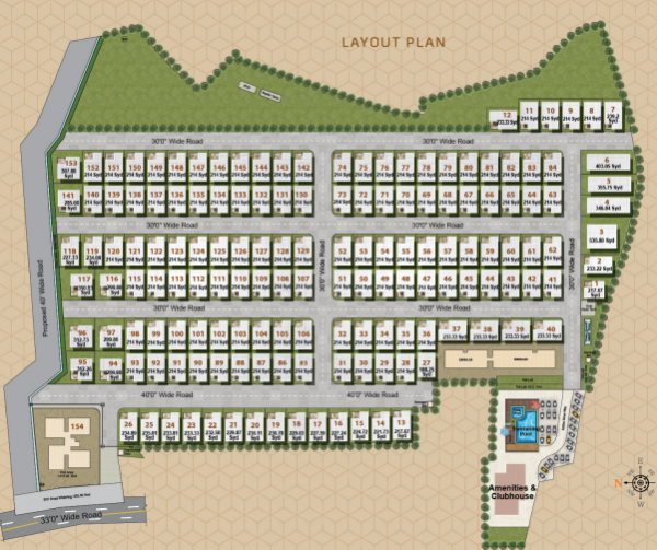  amulya-greenlands-villa Layout Plan