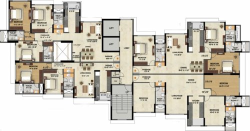  enclave-d-wing-siddhartha Enclave D Wing Siddhartha Cluster Plan from 1st, 3rd, 4th, 5th, 7th and 8th Floor