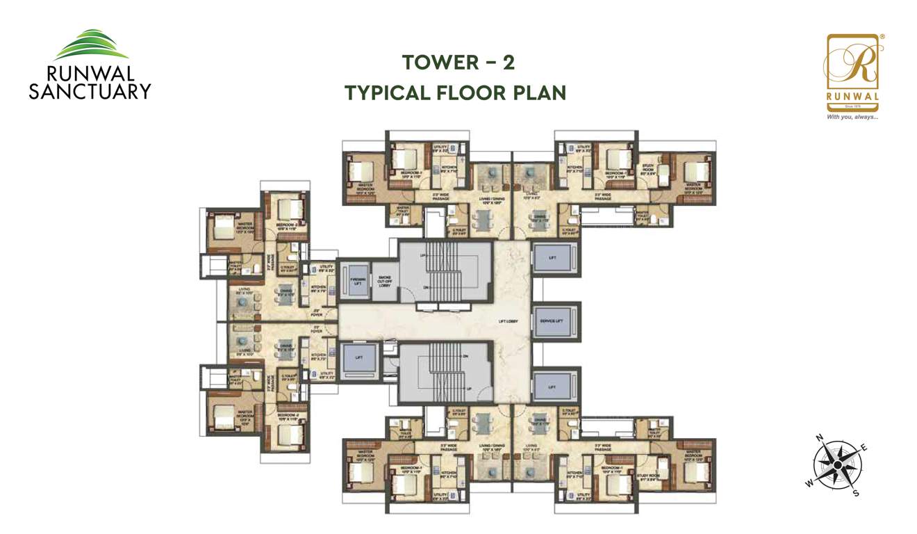  the sanctuary tower 2 The Sanctuary Tower 2 Typical Cluster Plan