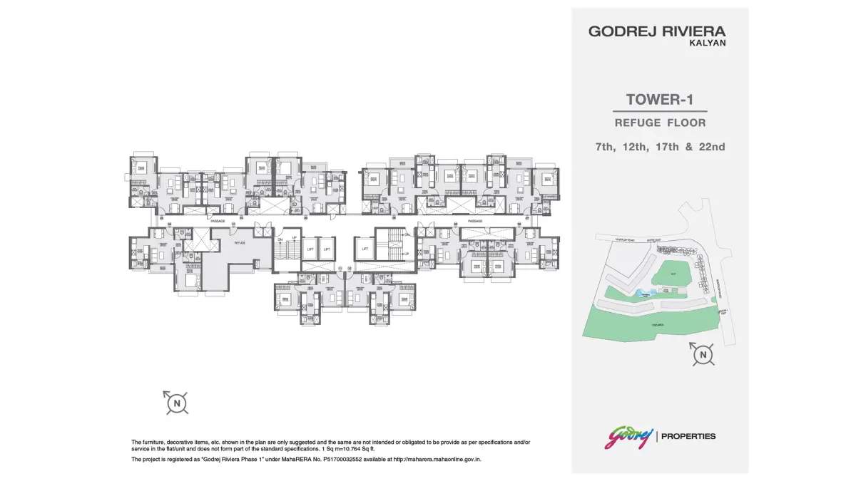  riviera phase 1 Tower 2 Cluster Plan from 2nd to 22th Floor