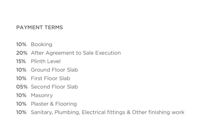 bouganvilla-108 Construction Linked Payment (CLP) Payment Plan