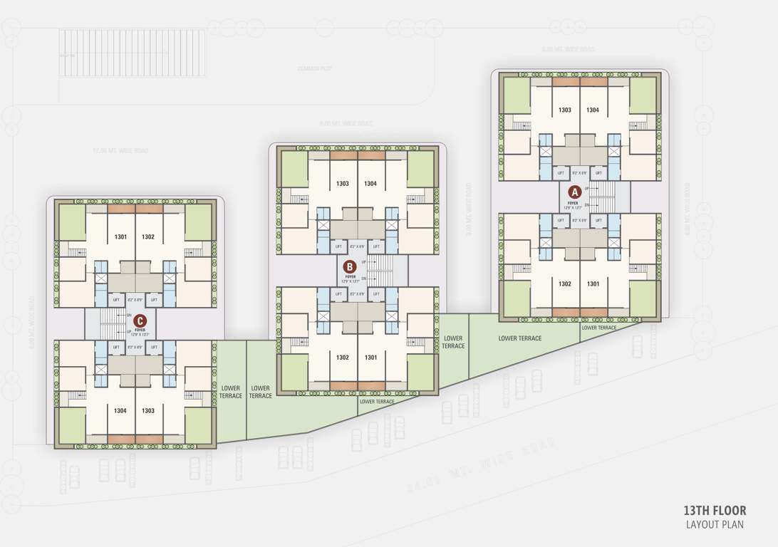  revanta 3 Block A,B,C Cluster Plan For 13th Floor