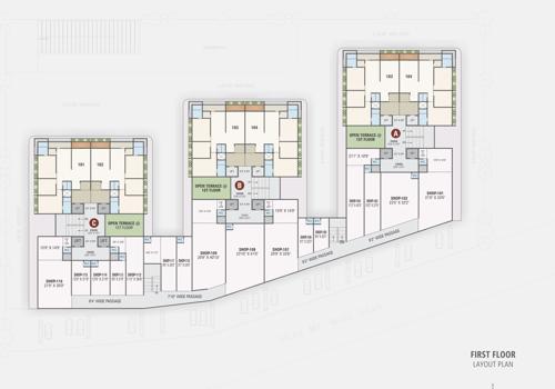  revanta-3 Block A,B,C Cluster Plan For 1st Floor