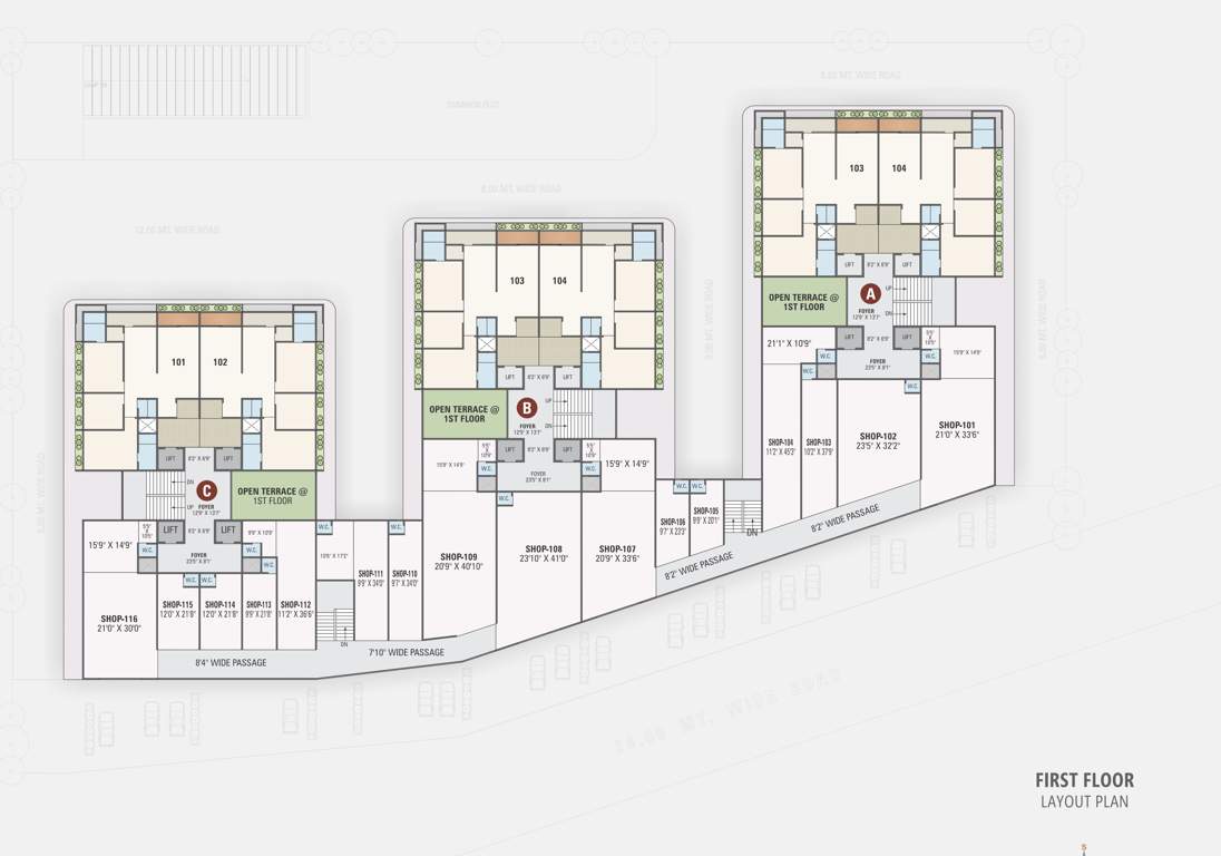  revanta 3 Block A,B,C Cluster Plan For 1st Floor