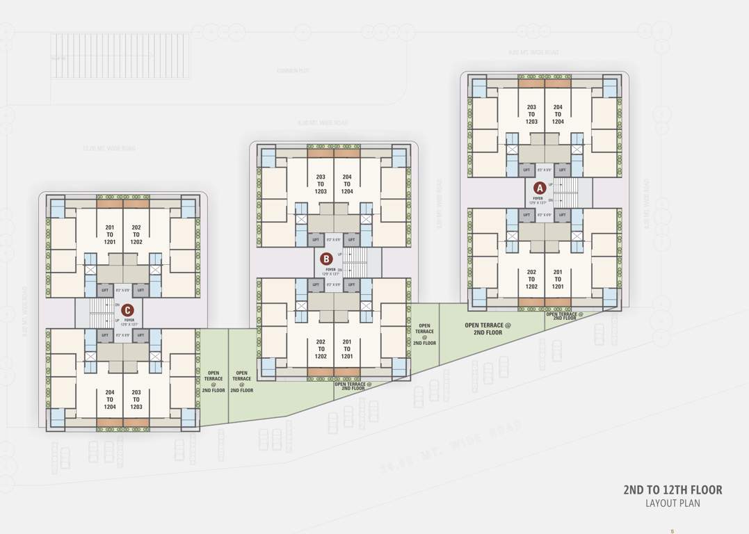  revanta 3 Block A,B,C Cluster Plan From 2nd To 12th Floor